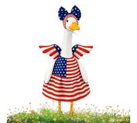 Genérico Porch Goose Outfit - Patriotic Lawn Statue Costume, July 4th Decorative Outfit for 17/23 Inch Cement Goose Statue, Spring Outdoor Porch Dress Up Set for Garden, Yard, Patio and Lawn Display