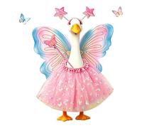Genérico Porch Goose Outfits - Butterfly Wings Lawn Cement Statue Costume,Goose Porch Outfit - for 17/23 Inch Statue Spring Outdoor Patio Yard Garden
