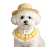 Genérico Porch Goose Straw Hat - 2 Piece Polyester Summer Outfit with Lace Bib | Cute Goose Decor Costume for Holiday Party, Patio, Garden, Yard, Door, Lawn, Beach, Pool