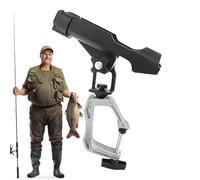 Generico Porta 'Barra Kayak con abrazadera - Soporte para barco giratorio a 360 ° actualizado | Puerta de caña de aluminio pesado para barcos, canoas, pontones - Fácil montaje y diseño r