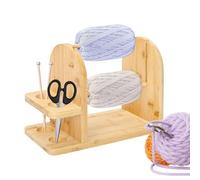 Genérico Porta-Bobina de lana, herramienta giratoria de madera natural, soporte de alambre con mecanismo giratorio, para la familia apasionada principiante adultos hombres mujeres para el hogar y