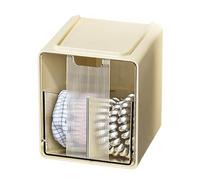 Genérico Porta Bolas De Algodón,Dispensador Transparente Antipolvo Con Cajón | Dispensador De Algodón ,para Tocador Encimera Cajón Mesa de Vestir Estante Mural Dormitorio Hotel Oficina en Casa Spa