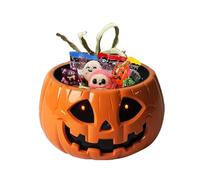 Genérico Porta Caramelos Halloween - Plato de Caramelos de Calabaza | Almacenamiento Azúcar Con Mano Esqueleto Móvil Para Fiestas Colegio Patio Trasero Casa Encantada Porche