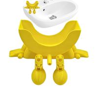 Genérico Porta Esponja Colgante Sмiley - 15x8.5x6cm 3D Impreso | Organizador Cocina Fregadero con Patas y Agujeros Drenaje | Divertido Accesorio