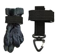 Generico Porta Guantes con Clip, para cinturón de Servicio - Soporte Multiusos con Hebilla de Metal y Nailon para Pesca, esquí, Senderismo, Negro, riferimento Alla descrizione, Consulte la