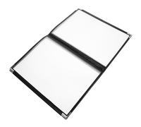 Genérico Porta Menú de Restaurante Blanco de Plástico Textura Fina y Diseño Moderno para Hotel y Bares, Libro de Portada de Menú Práctico de 6 Páginas y 12 Lados