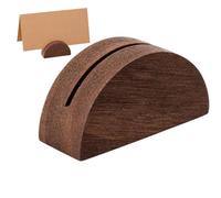 Generico Porta números de mesa de madera | Expositor rústico semicircular para etiquetas | Porta tarjetas de madera | Para fotos, café, casa, boda, cumpleaños, , nombres de invitados, etiquetas