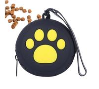 Generico Porta para adiestramiento de perros - Dispensador portátil de silicona impermeable con cordón | Premios para entrenamiento - Alimentación al aire libre Viaje cachorro Snack bolsillo de