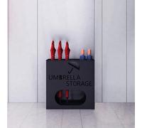 Genérico Porta paraguas metálico comercial para hotel u oficina - Soporte grande independiente para 10-20 paraguas, ideal para entrada(Black,36X13X41cm)