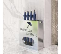 Genérico Porta paraguas metálico comercial para hotel u oficina - Soporte grande independiente para 10-20 paraguas, ideal para entrada(Silver,36X13X41cm)