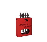 Genérico Porta paraguas metálico comercial para hotel u oficina - Soporte grande independiente para 10-20 paraguas, ideal para entrada(Red,36X13X41cm)