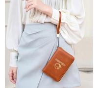 Genérico Porta Pasaportes - Portátil Multi-Bolsillo De PU | Viaje Cremallera Documentos Cubierta Tarjetas - para Tarjeta De Embarque Efectivo Documento Billete Crucero Viajes Avión