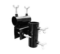 Generico Porta sombrilla de exterior | Gancho ajustable para barandillas de balcón, soporte antiviento para balcón, jardín, terraza y patio con fijación segura