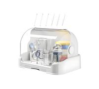 Generico Portabiberón, Porta secador - con Tapa y Bandeja de Drenaje extraíble de Almacenamiento para Cocina Lactancia Materna niño casa niño niña Padre, Creamy, riferimento Alla descrizione