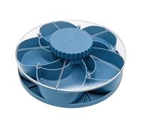 Genérico Portable 5-Compartment Rotating Snack Tray Organizer, ABS Serving Platter for Party, Cheese, Charcuterie, Dessert, Cookies, Camping & Home Use!