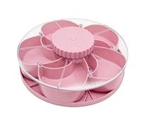 Genérico Portable 5-Compartment Rotating Snack Tray Organizer, ABS Serving Platter for Party, Cheese, Charcuterie, Dessert, Cookies, Camping & Home Use!