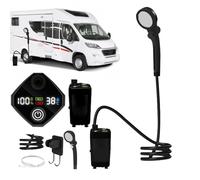 Generico Portable Camping Shower - 3 Modes Spray Camp Shower | Rechargeable RV Showers with LED Display | Waterproof Pump for Backpacking Beach RV Hiking Pet Bath Car Washing Garden