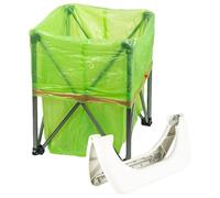 Genérico Portable Camping Toilet, Outdoor Folding Seat, Travel Waste Bin, Sturdy Frame Build, Easy Clean, Includes Disposal Bags, Quick Setup Design, Perfect for Camping, Hiking, Roadtrip
