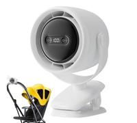 Genérico Portable Car Clip Fan With LED Display 20x13.8x13.8cm 470g | 3 Speed Rotating Night Light 10000mAh Rechargeable | Compact Cooling For Travel Camping
