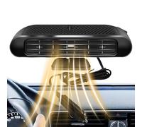 Genérico Portable Car Heater - 12V/24V Electric Heating Fan, Rechargeable Mini Heater for Truck SUV Auto Sedan | Quick Warm Air windscreen, Dashboard, Cabin | Indoor, Road Trip, Camping, Winter