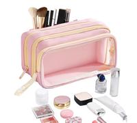 Generico Portable Case, High-Capacity Stationery Organizer, Portable Design with Handle, Multi-Pocket Storage for School, College, or Offices Use by Kids and Adults, 8.86x4.72x2.76 inches, Pink, Blue
