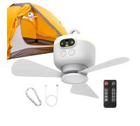 Genérico Portable Ceiling Fan, Wireless Camping Blower, Remote Control, Hanging Hook Design, Quiet Air Circulator, Ideal for Gazebo Shade, Patio Breeze, Bedroom Cooling, Tent Use, Workshop Ventilatio