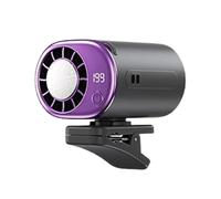 Generico Portable Clip On Fan - 360° Rotating LED Car Clamp Air Conditioner, Automotive USB Rechargeable Cooling Fan With 199 Speeds, 2000mAh Battery 16°C Semi Cooling Clip Design