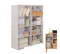 Genérico Portable Closet Wardrobe, Garment Shelf Organizer, 15.75 Inches Spacious Foldable Cabinet with Fabric Cover, Clothes Rack for Bedroom Storage, Dorm Apartment, Seasonal Clothing