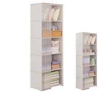 Genérico Portable Closet Wardrobe, Garment Shelf Organizer, 15.75 Inches Spacious Foldable Cabinet with Fabric Cover, Clothes Rack for Bedroom Storage, Dorm Apartment, Seasonal Clothing
