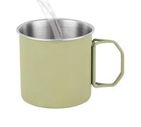 Genérico Portable Coffee Mug - 350ml Folding Handle Travel Cup, Outdoor Tea Cup, Camping Mug | Durable Design, Lightweight and Easy to Carry, Black Green Options