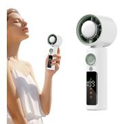 Genérico Portable Cooling Fan, Turbine Handheld Fan, Foldable Rechargeable Device, 1-199 Speed Control, LED Display with Night Light, Perfect for Beach, Hiking, Dorm, RV, and Workplace Use