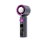 Genérico Portable Cooling Fan, Turbine Handheld Fan with LED Display, ABS Material, Rechargeable 4000mAH Foldable Design for Beach Camping Dorm Hiking Outdoor Events, 6.22x2.72x2.36 inches