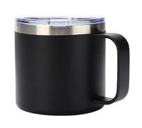 Generico Portable Cups For Travel, Stainless Steel Drinking Cups, 12oz Double Wall Cups, Spill-Proof Coffee Cups, Travel-Friendly Drinking Cups, Coffee Cups With Lid, Lightweight Travel Cups