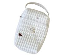 Genérico Portable Diaper Bag, Cartoon Quilted Pacifier Bags, 14.17x11.02x3.15 Inches, Soft Organizer Pouch, Lightweight Bottle Holder for Baby Feeding and Travel, White