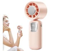 Generico Portable Fan, Handheld, Usb Rechargeable F an with Led Display, Mini Fa N for Travel, Camping, Outdoor, Fitness, Office, Table, School, Quiet & Rechar Geable