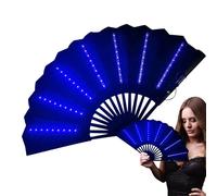 Genérico Portable Fan - LED Handheld Fan With Light | Battery Powered Folding Mini Cooling Fans | Low Voltage Quiet Travel Fans For Outdoor Photography, Festivals, Summer Heat, Travel