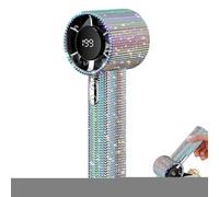 Genérico Portable Fan, Rhinestone Rechargeable Handheld Fan, Summer Outdoor Use, Quiet Cooling Air Circulator for Kids, School, Camping, Beach, Vacation, Desk, 6.69x3.15x2.36 inches, Gray