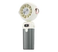 Genérico Portable Fan, Usb Mini, Folding Cooling Ventilator with 3.15x1.77x6.89 Inches, Rechargeable Design, Cooling Blower for Desk, Summer, Travel, Beach, Camping, Car, Baby, White