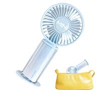 Genérico Portable Fan USB Rechargeable 3 Speed Quiet Personal Cooling Fan
