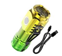 Genérico Portable Flashlight - Ultra Bright Beam for Night Activities | Rechargeable LED with Zoom Function, Body, Lightweight Safety Tool for Hiking Fishing Walking, Silver Finish 3.15x1.18x1.02 in