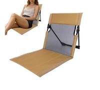 Generico Portable Floor Chair Recliner Beach Foldable Seat Adjustable Backrest Lounger | Legless Seating Support Ideal Camping Lawn Poolside Patio Garden Backyard Park Travel Rest Comfort