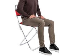 Genérico Portable Folding Stool, Camping Foldable Seat, Lightweight Sturdy Design, Non-Slip Construction, Ideal for Hiking, BBQ, Fishing, Beach, and Travel, 22.83x9.84x9.84 Inches