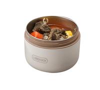 Genérico Portable Food Storage - Vacuum Lunch Box for Daily Meals | Stainless Steel with PP Cover, 650ml Capacity, 11.5x9cm Compact Size, Lightweight 220g Jar for Hot Soup, Cold Salad, Rice
