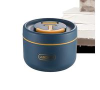 Genérico Portable Food Storage - Vacuum Lunch Box for Daily Meals | Stainless Steel with PP Cover, 650ml Capacity, 11.5x9cm Compact Size, Lightweight 220g Jar for Hot Soup, Cold Salad, Rice