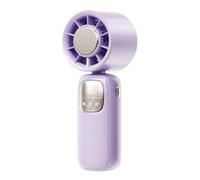 Genérico Portable Hand Fan, Foldable Cooling Device, LED Display Mini Fan, 100 Speed Settings, Compact Build, USB Rechargeable, Quiet Operations, Easy Carry, Perfect for Travel, Makeup, Commutes