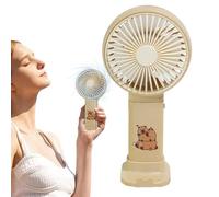 Genérico Portable Hand Fan, Usb Cooling Fan, Rechargeable Air Blower, Quiet Mini Electric Capybara Design Cooling Gadget for Indoor Outdoor Travel Office Camping School Home Use Device