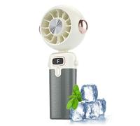 Genérico Portable Handheld Fan, Folding Mini Cooling Ventilator, 8.5x4.5x17.8cm/3.35x1.77x7.01 inches USB Rechargeable Pocket Size Fans for Desk Travel Summer Beach Camping Car Baby Use