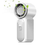 Genérico Portable Handheld Fan, Personal Pocket Blower, 100-Speed Wind Device with Digital Display, Compact Rechargeable Design for Girls, Women, Boys, Concerts, Travel, and Outdoor Use