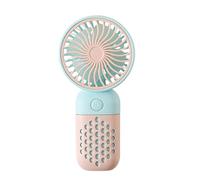 Genérico Portable Handheld Fan - USB Rechargeable Pocket Fan Small Compact Size with Strong Wind Power for Outdoor Travel Activities Makeup Use ABS Mini Cooling Device with Low Noise Motor Personal