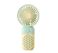 Genérico Portable Handheld Fan - USB Rechargeable Pocket Fan Small Compact Size with Strong Wind Power for Outdoor Travel Activities Makeup Use ABS Mini Cooling Device with Low Noise Motor Personal